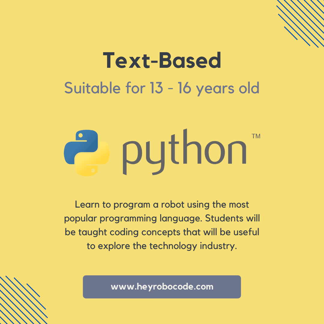 Robotics with Text-based Programming (13-16 Years Old)